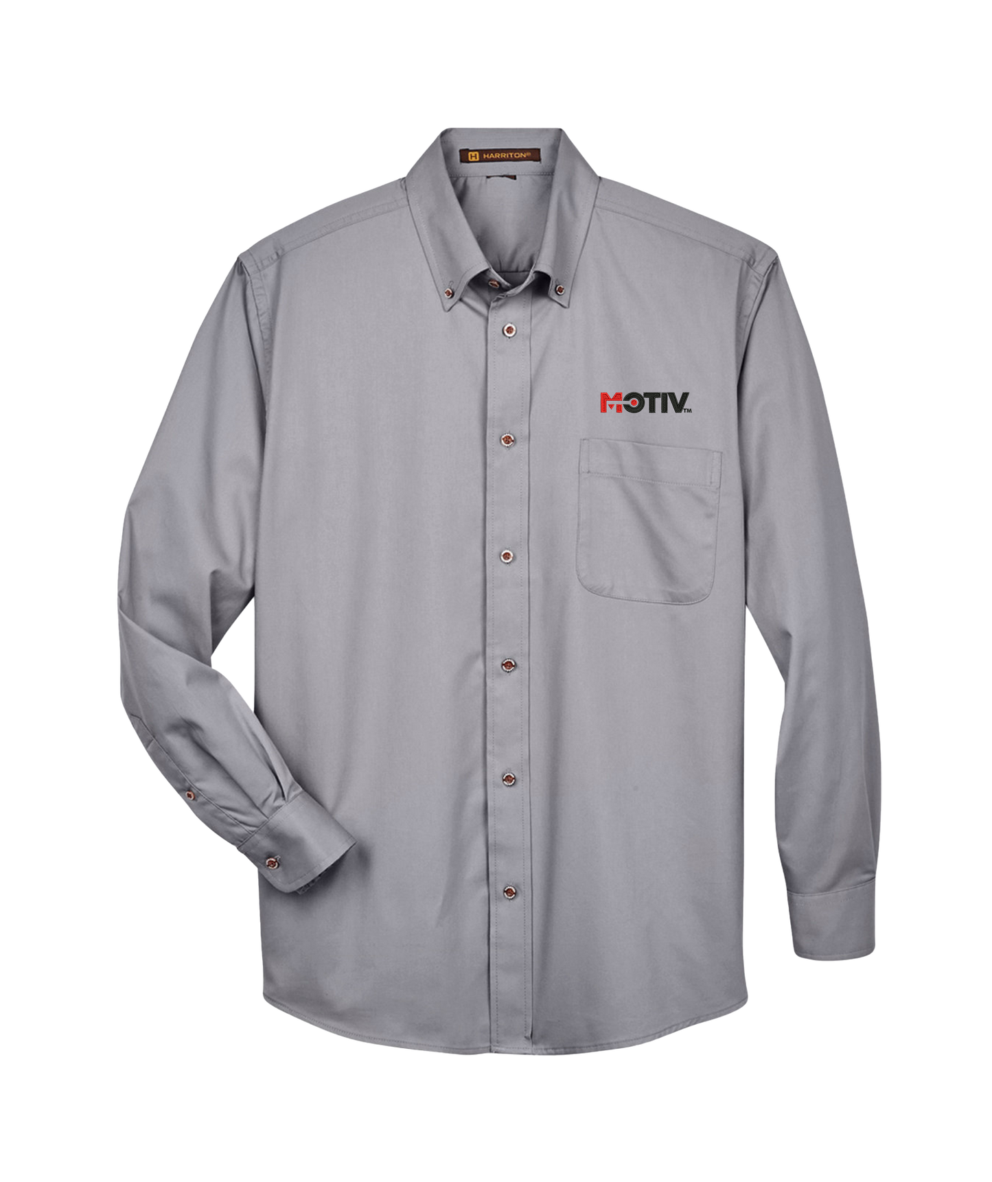 Harriton Men's Easy Blend™ Long-Sleeve Twill Shirt with Stain-Release