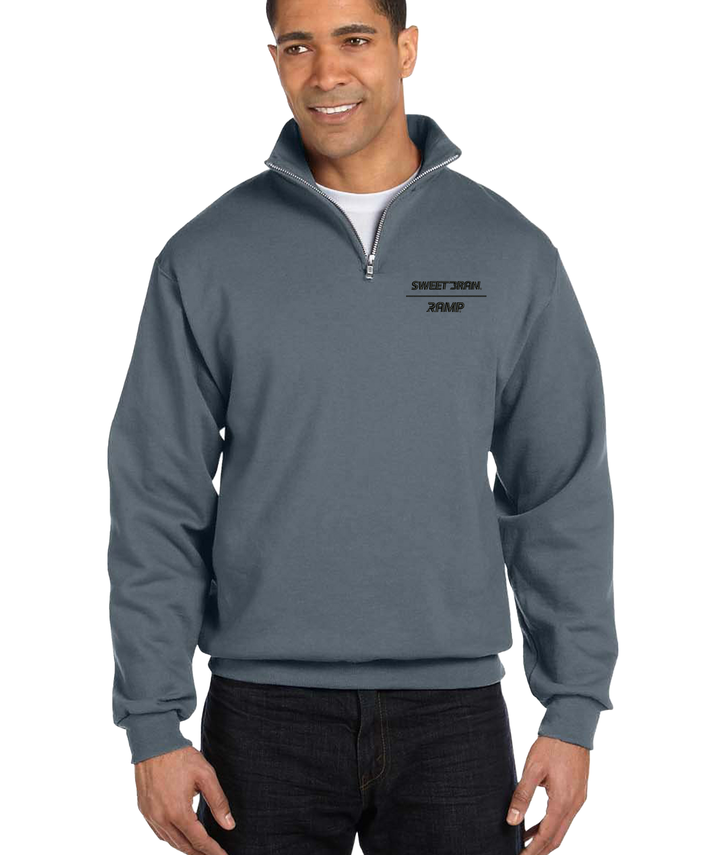 Jerzees Adult NuBlend® Quarter-Zip Cadet Collar Sweatshirt