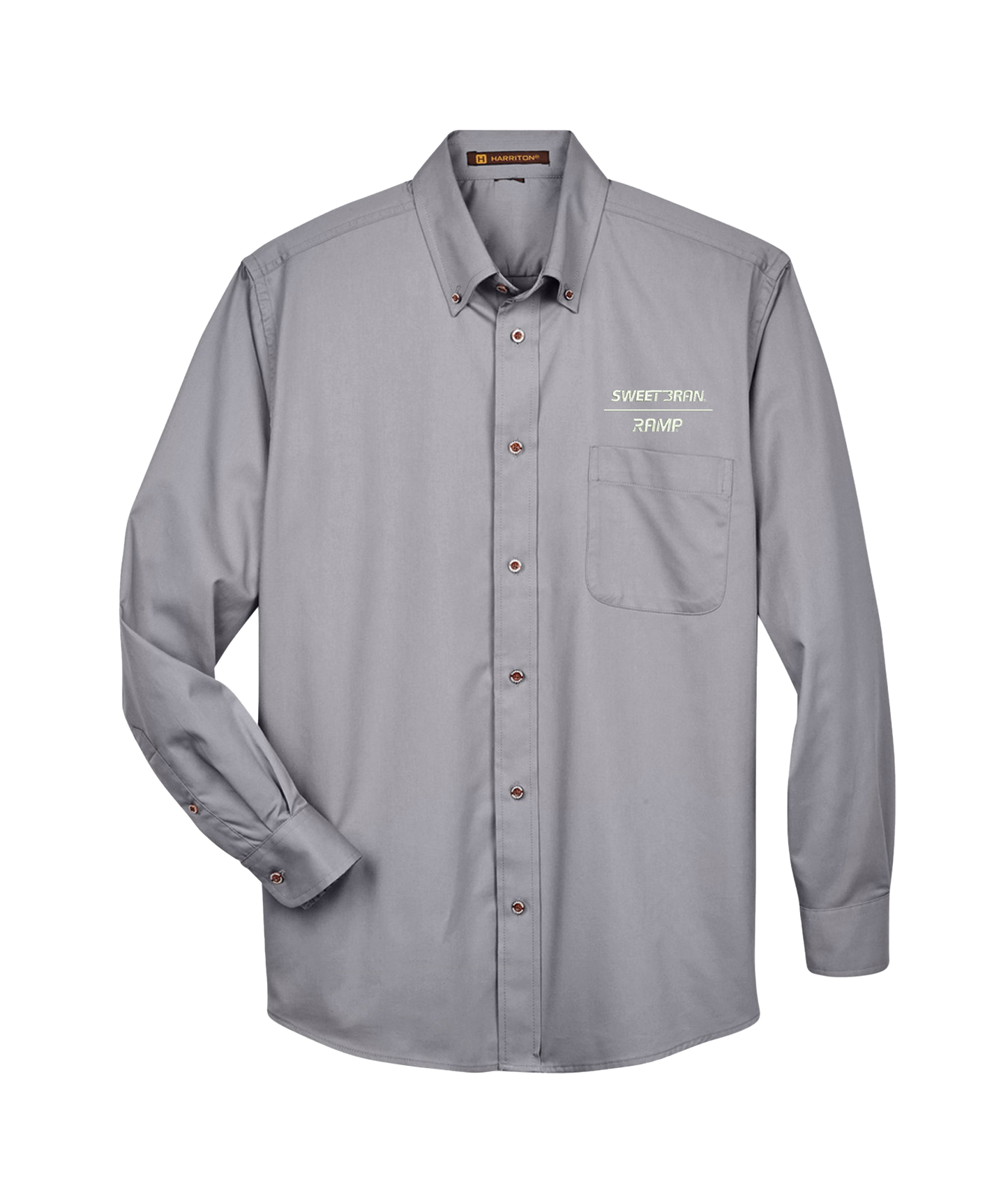 Harriton Men's Easy Blend™ Long-Sleeve Twill Shirt with Stain-Release