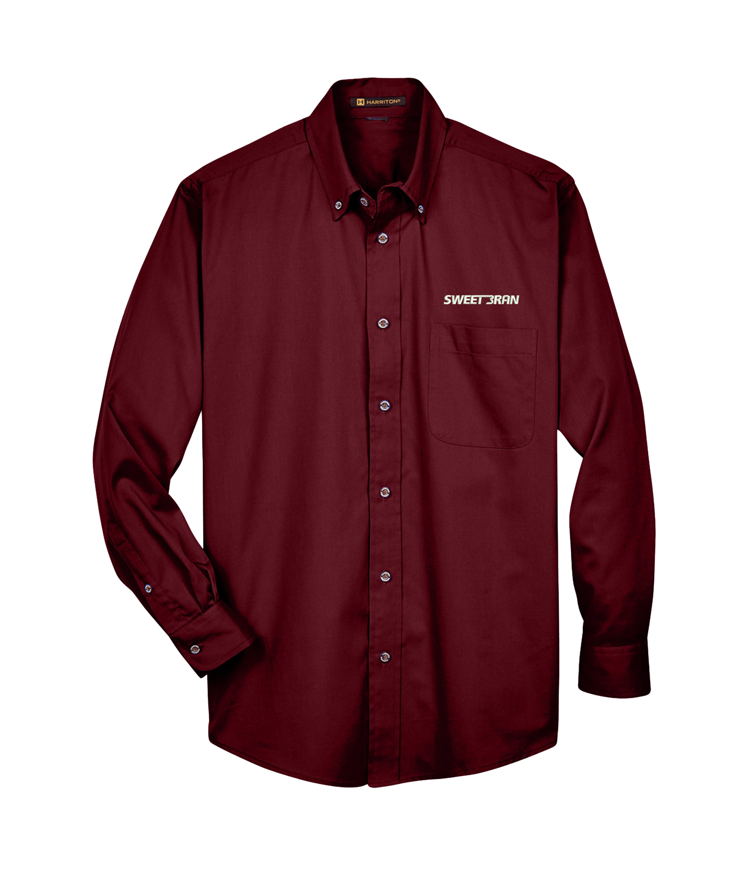 Harriton Men's Easy Blend™ Long-Sleeve Twill Shirt with Stain-Release